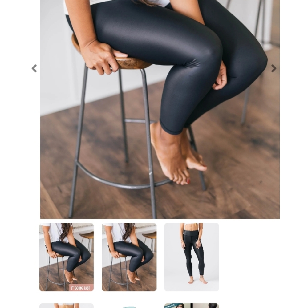 Zyia Black Metallic Light n Tight hi-rise 7/8 24"